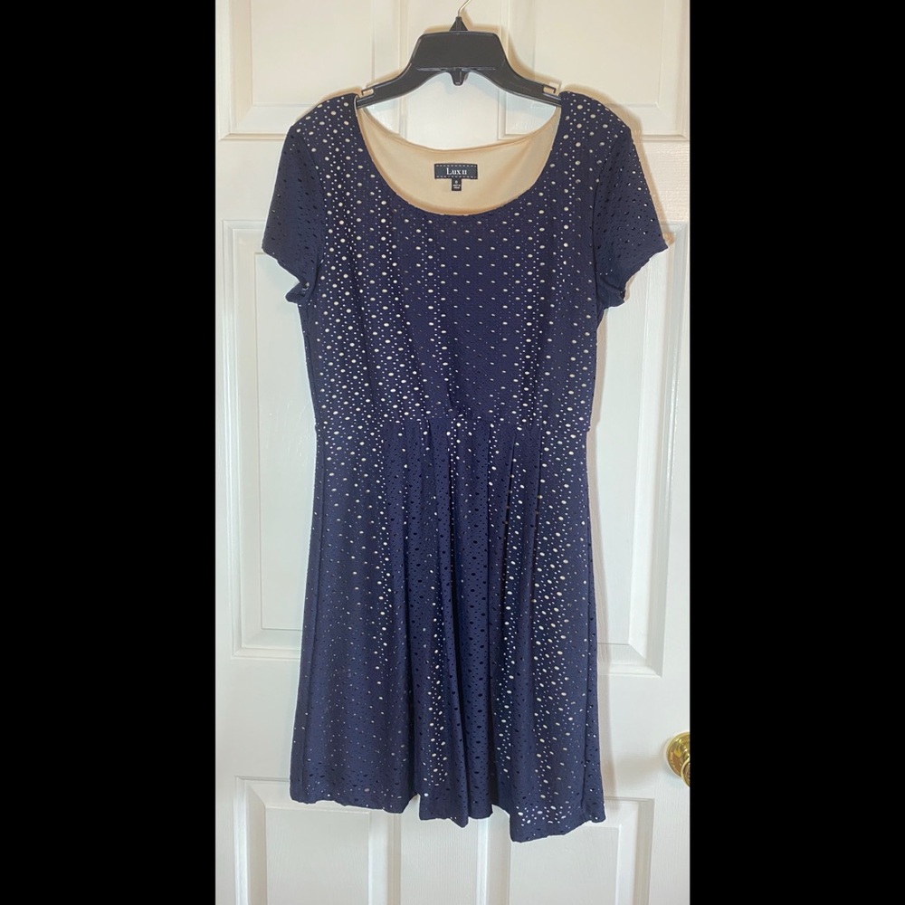 Navy & Cream Dress